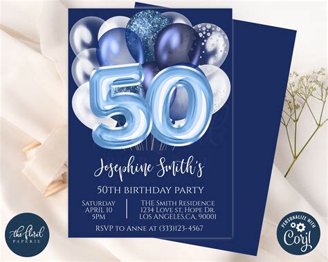 adobe 50th birthday invitation maker|Free 50th Birthday Party Invitation Templates .
